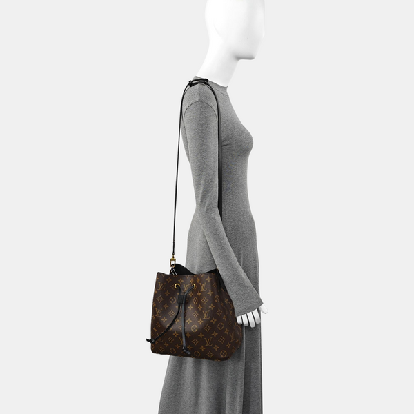NÉONOÉ MM Monogram Coated Canvas Brown