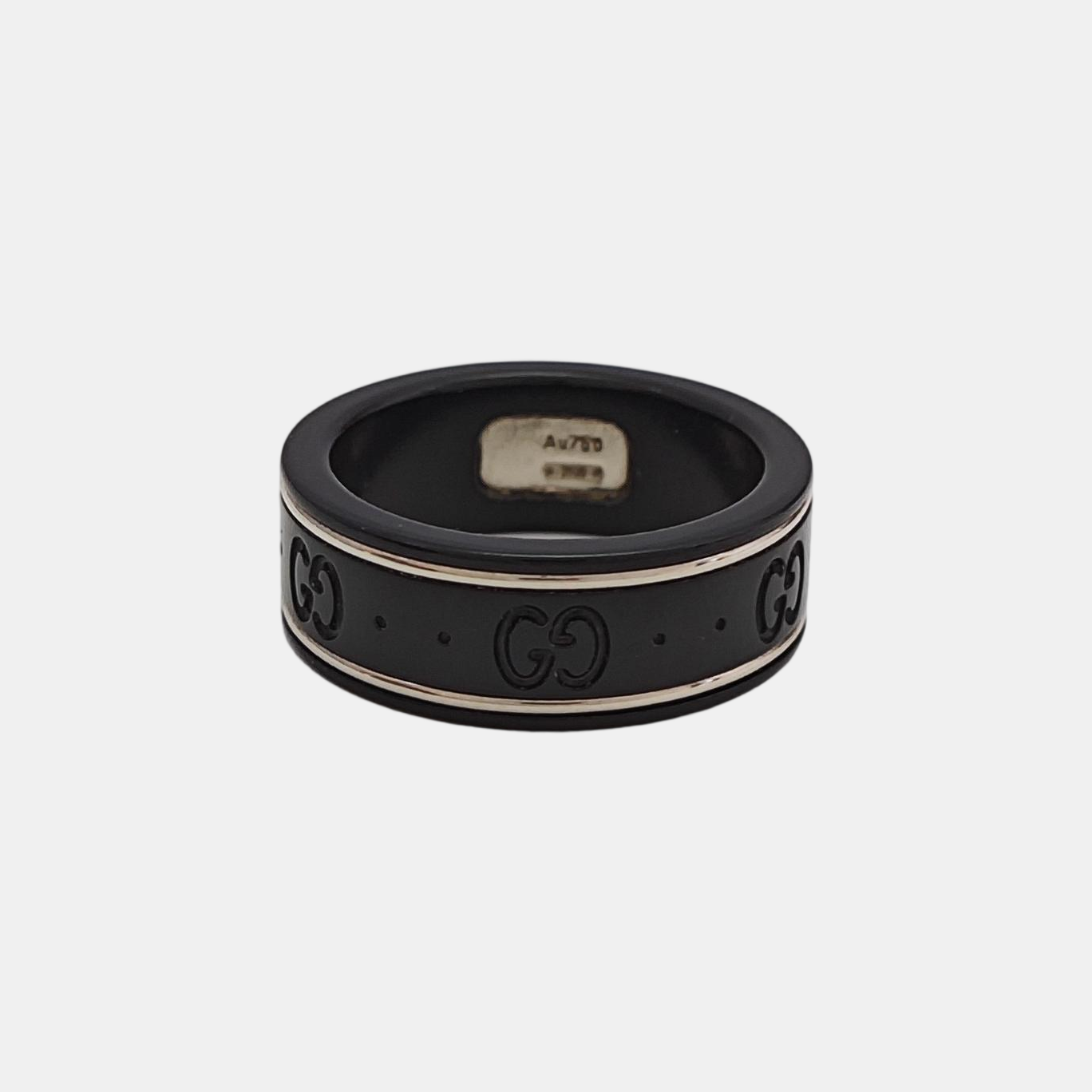 Icon 18k White Gold Black Ring HK 11