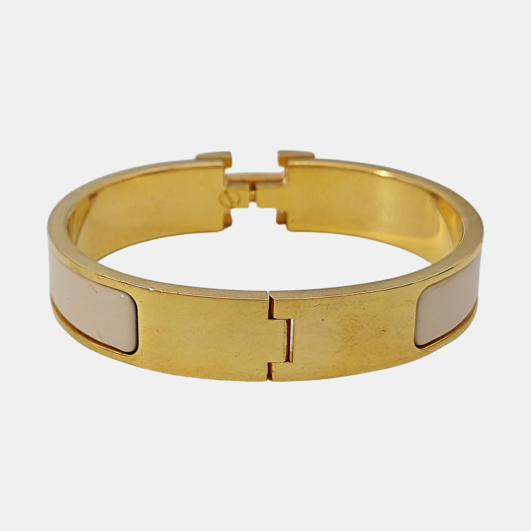 Clic H Metal Brown Bangle