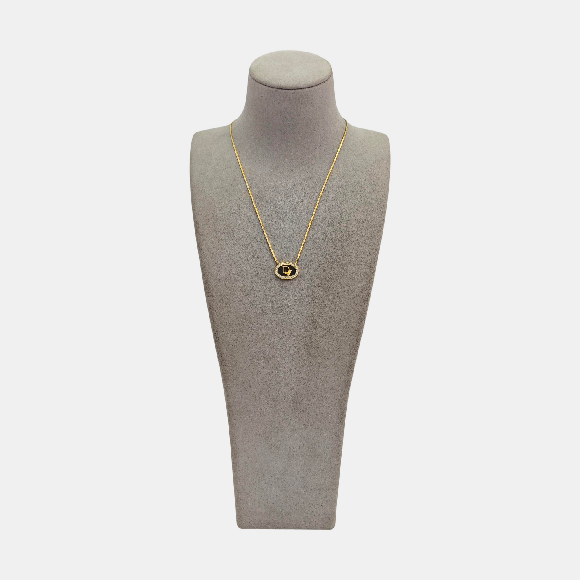 Dior Oblique Metal Gold Necklace