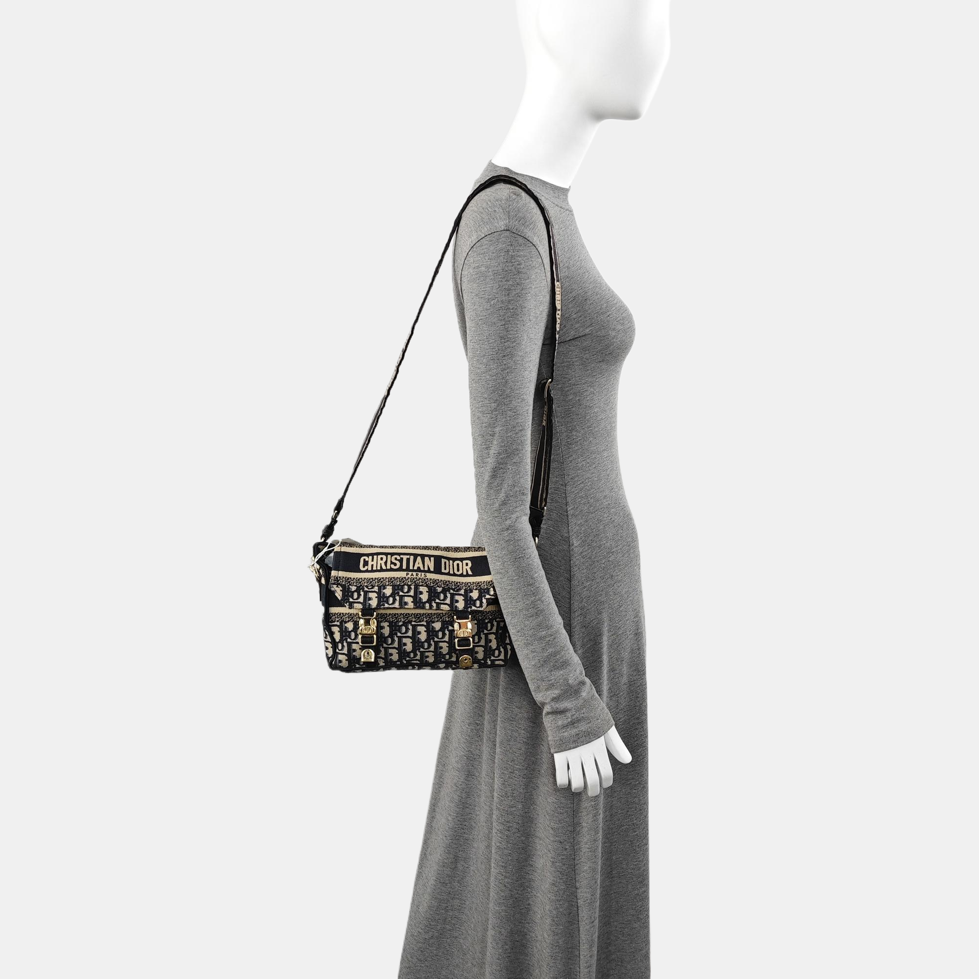 Diorcamp Small Oblique Canvas Blue