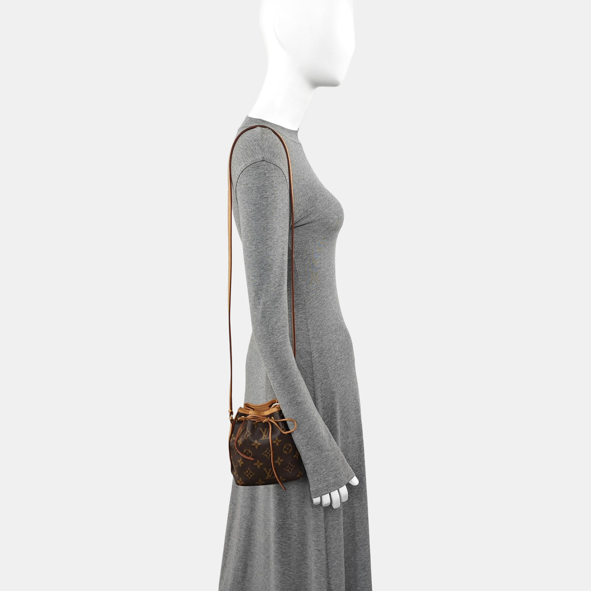 NÉONOÉ Nano Monogram Coated Canvas Brown