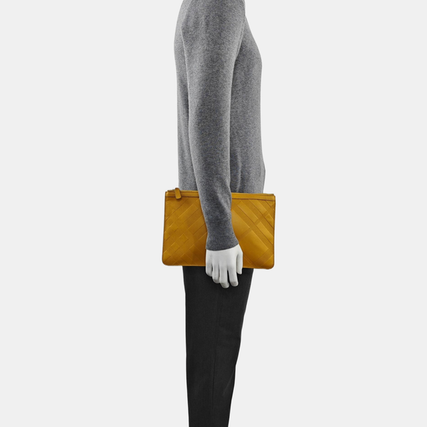 Calfskin Clutch Yellow