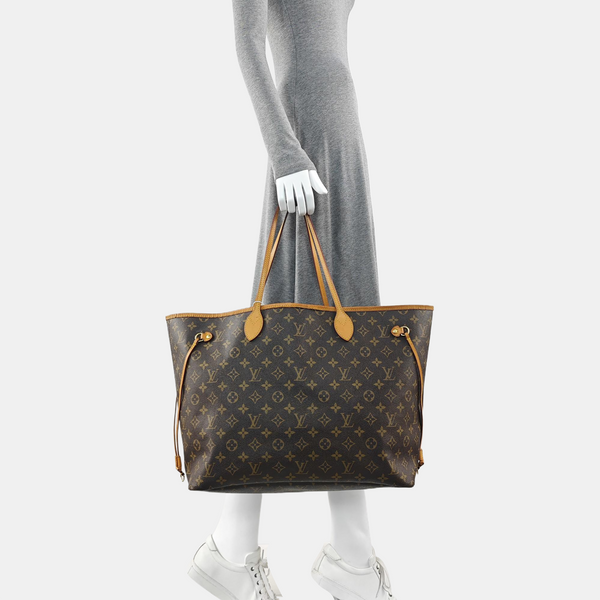 NEVERFULL GM Monogram Coated Canvas Brown