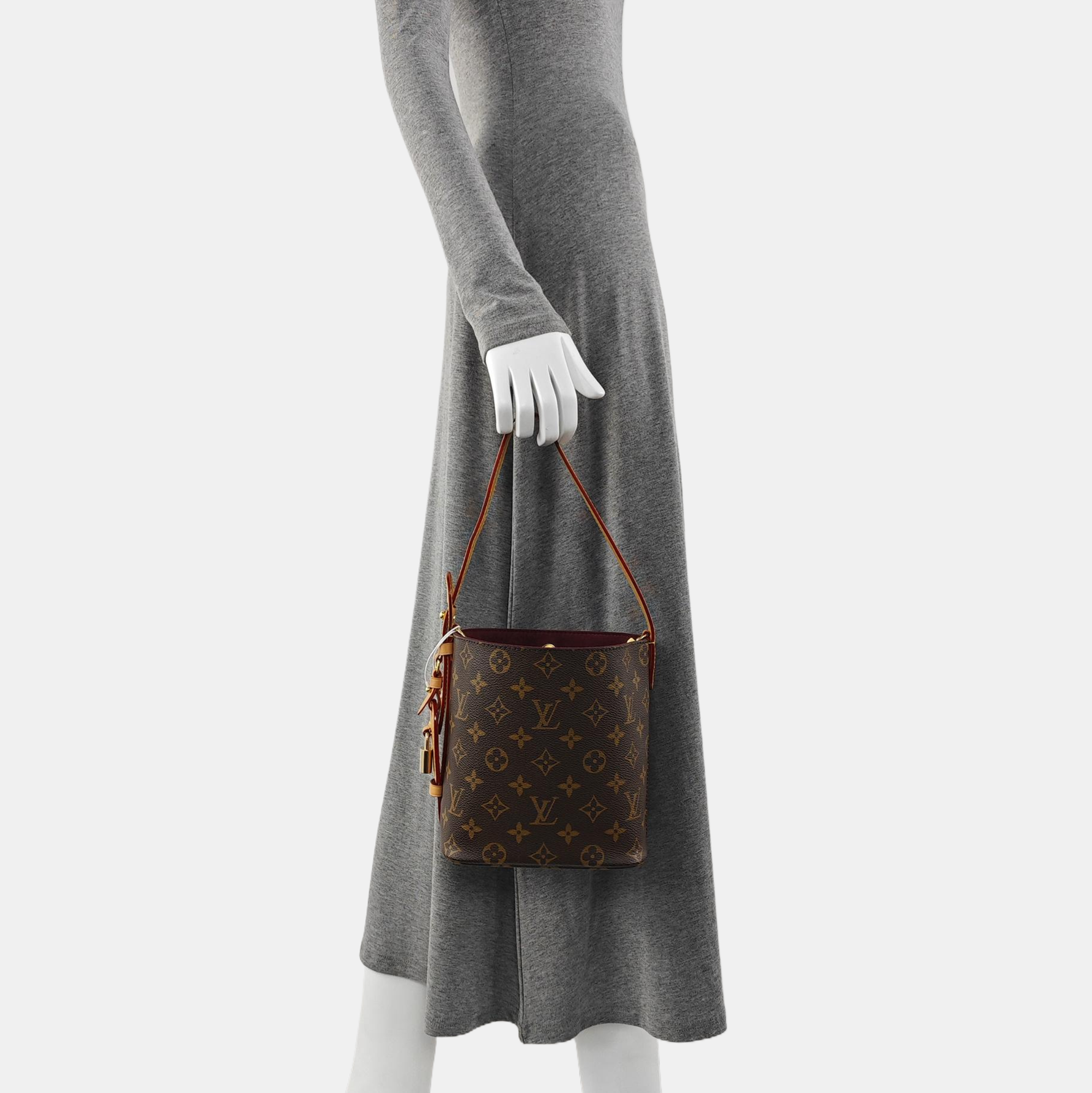 ALL IN BB Monogram Coated Canvas Brown