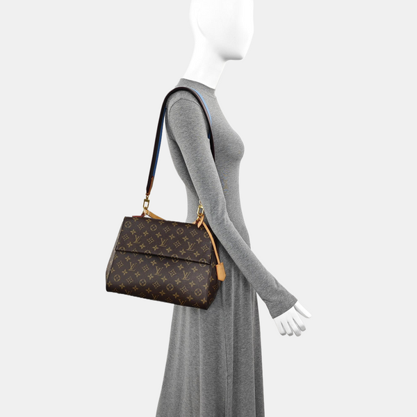 CLUNY MM Monogram Coated Canvas Brown