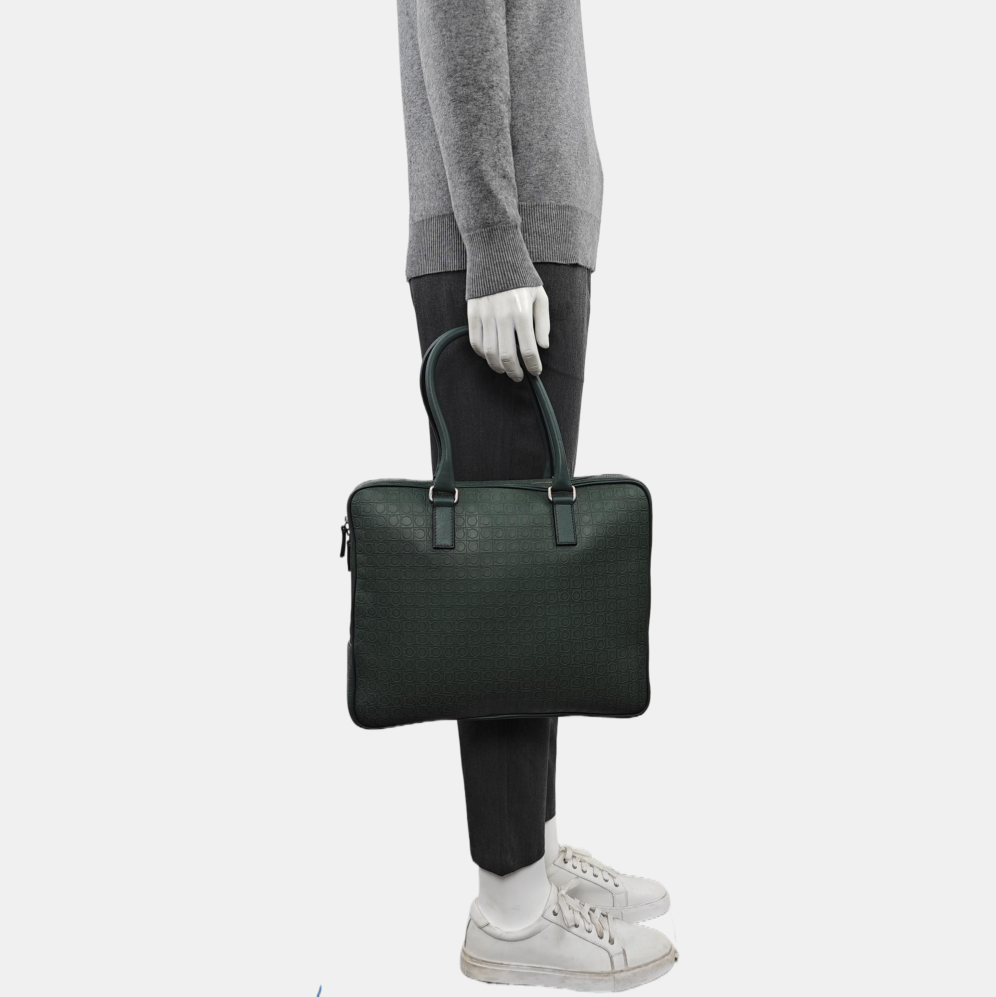 Calfskin Top Handle Bag Green