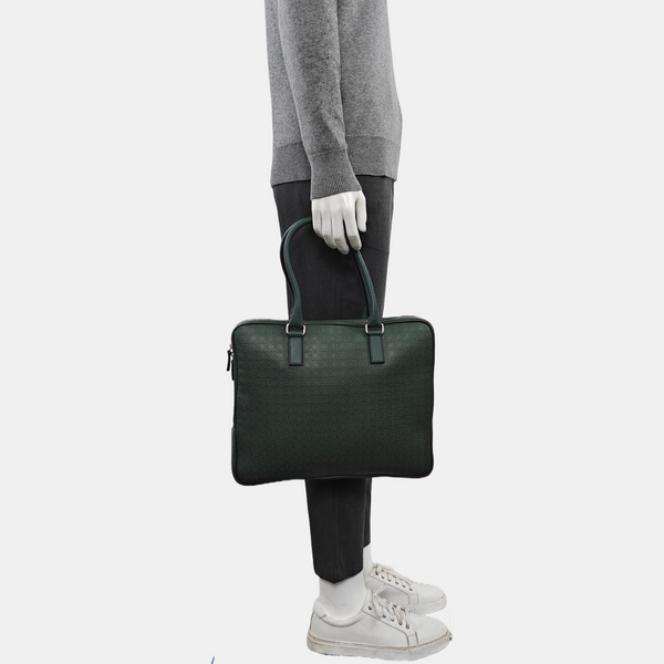 Calfskin Top Handle Bag Green