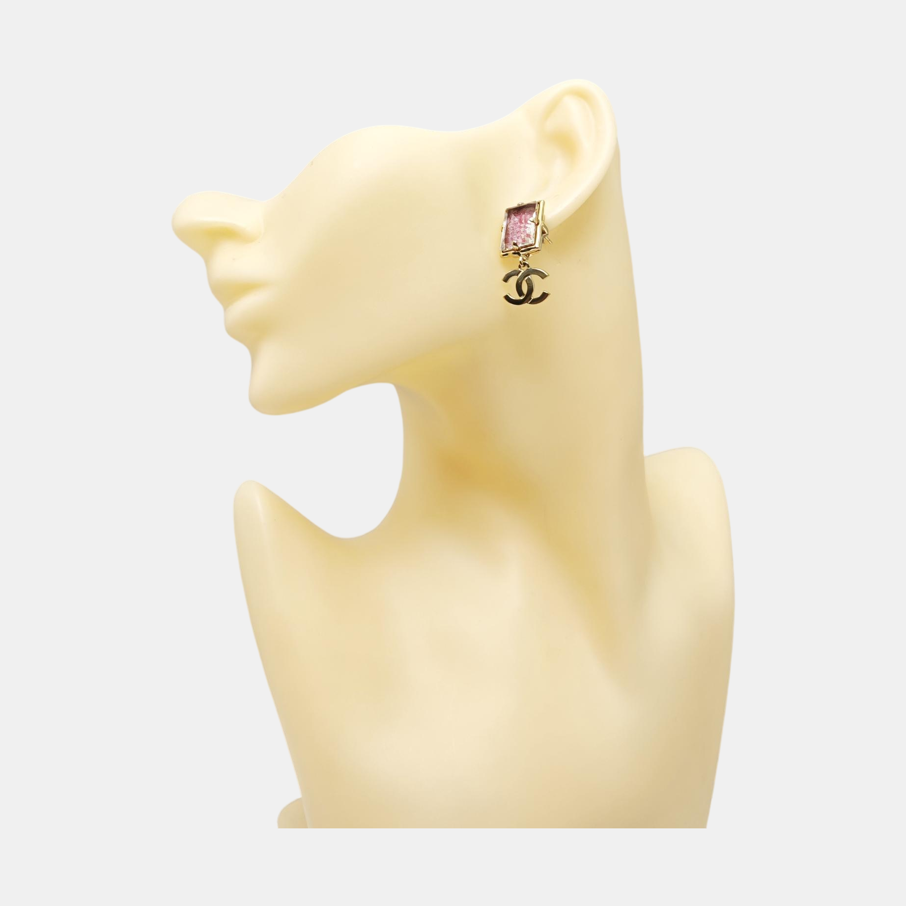 Metal Red Stud Earrings