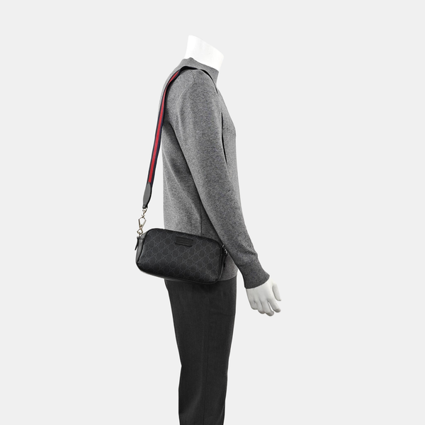 Monogram Coated Canvas Shoulder Bag Gray