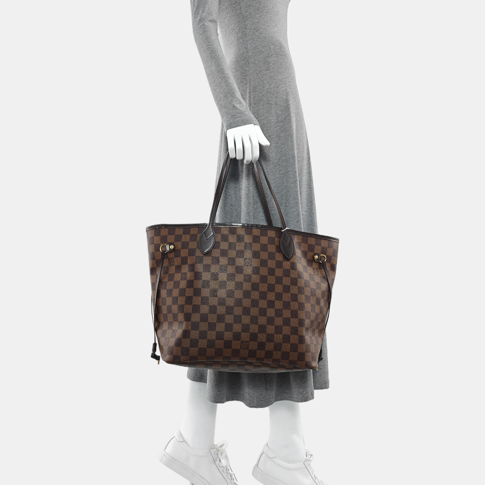 NEVERFULL MM Damier Ebene Coated Canvas Brown