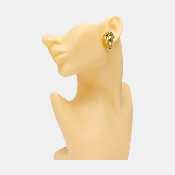 Metal Gold Clip On Earrings
