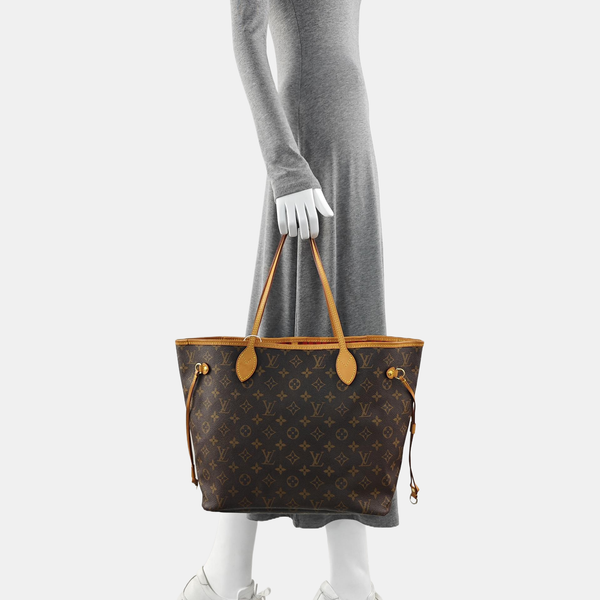 NEVERFULL MM Monogram Coated Canvas Brown