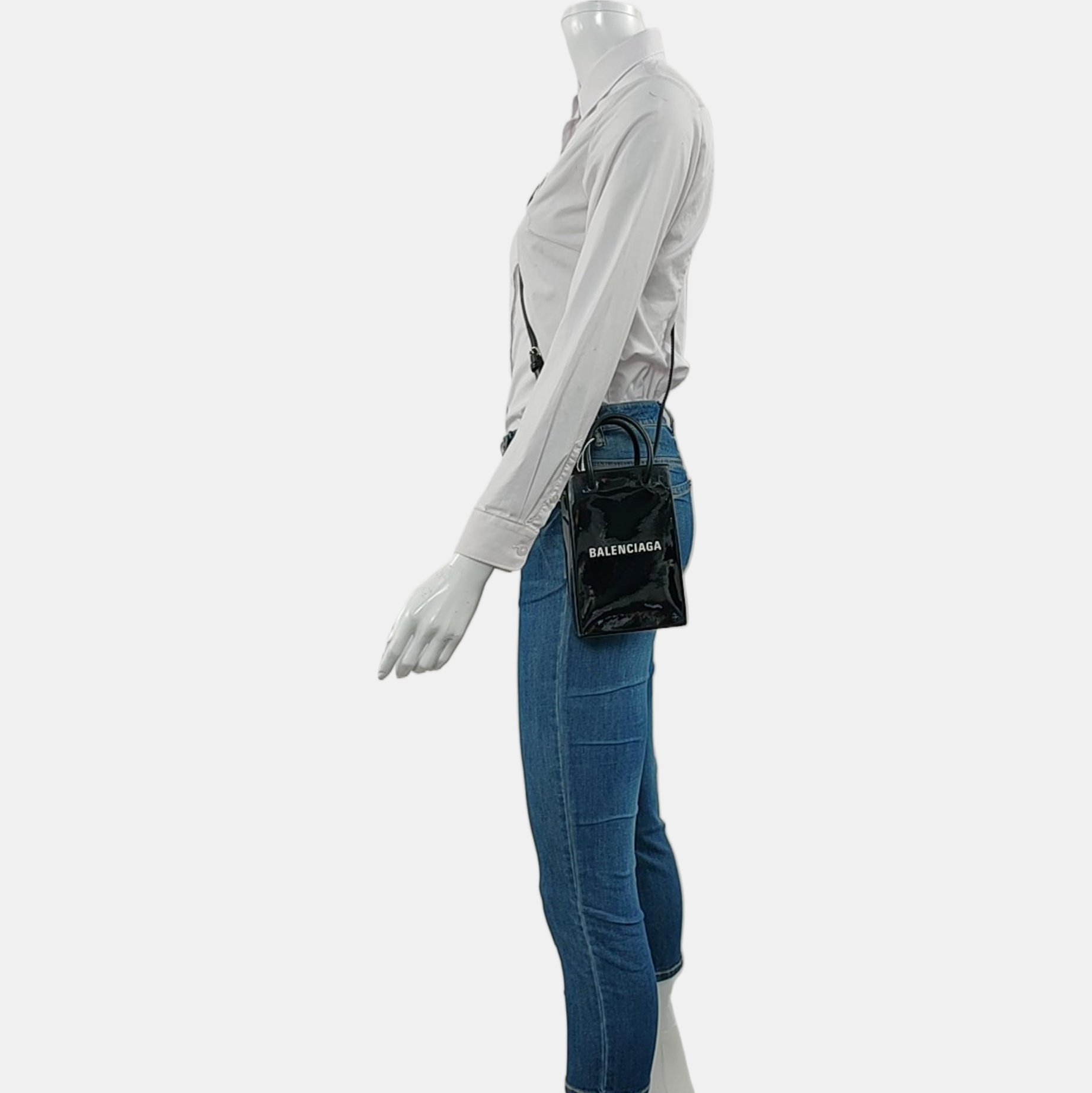 Shopping Bag Calfskin Black