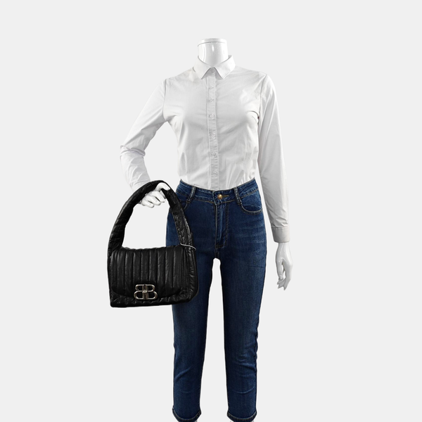 Monaco Small Quilted Calfskin Black