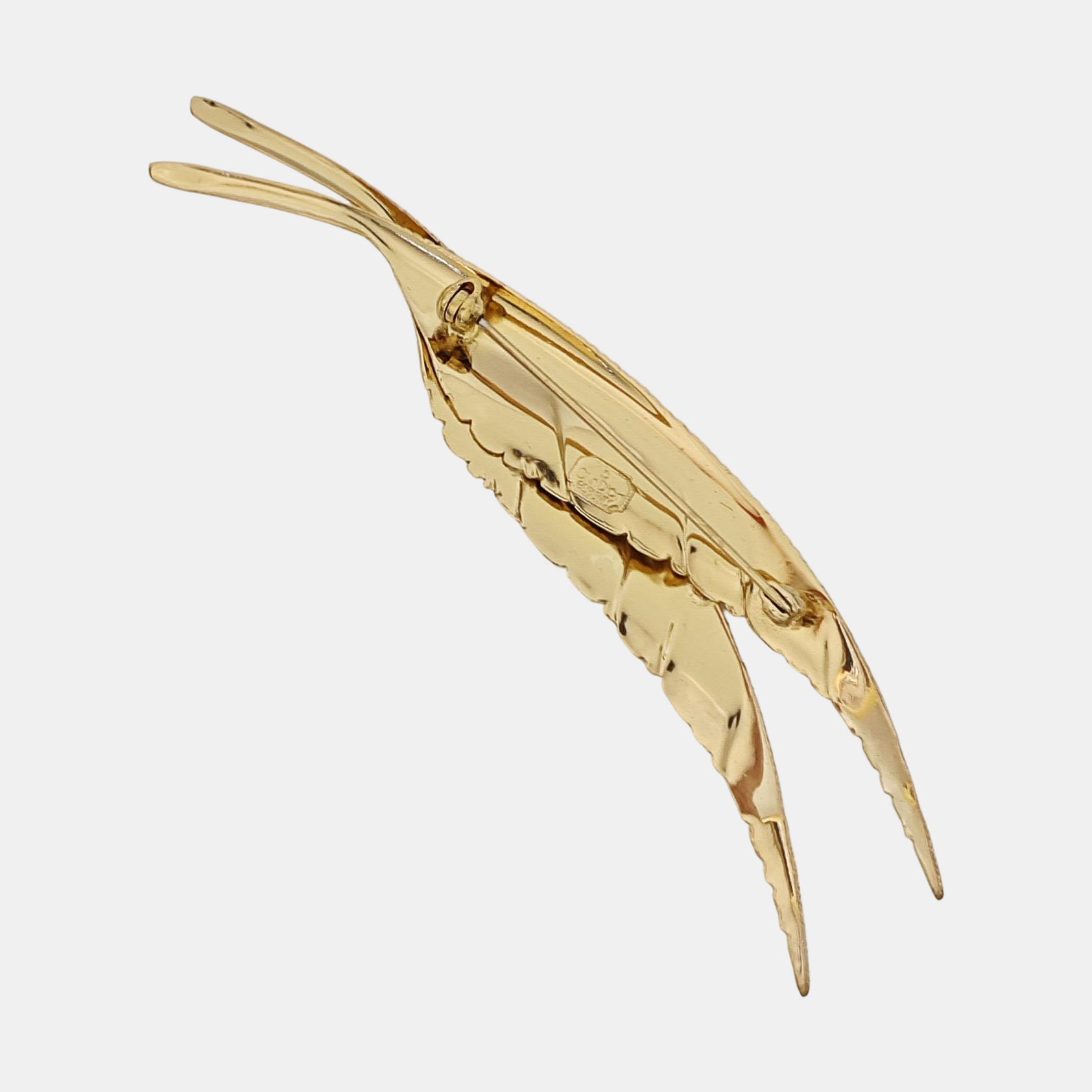 Twist Round Metal Gold Brooch