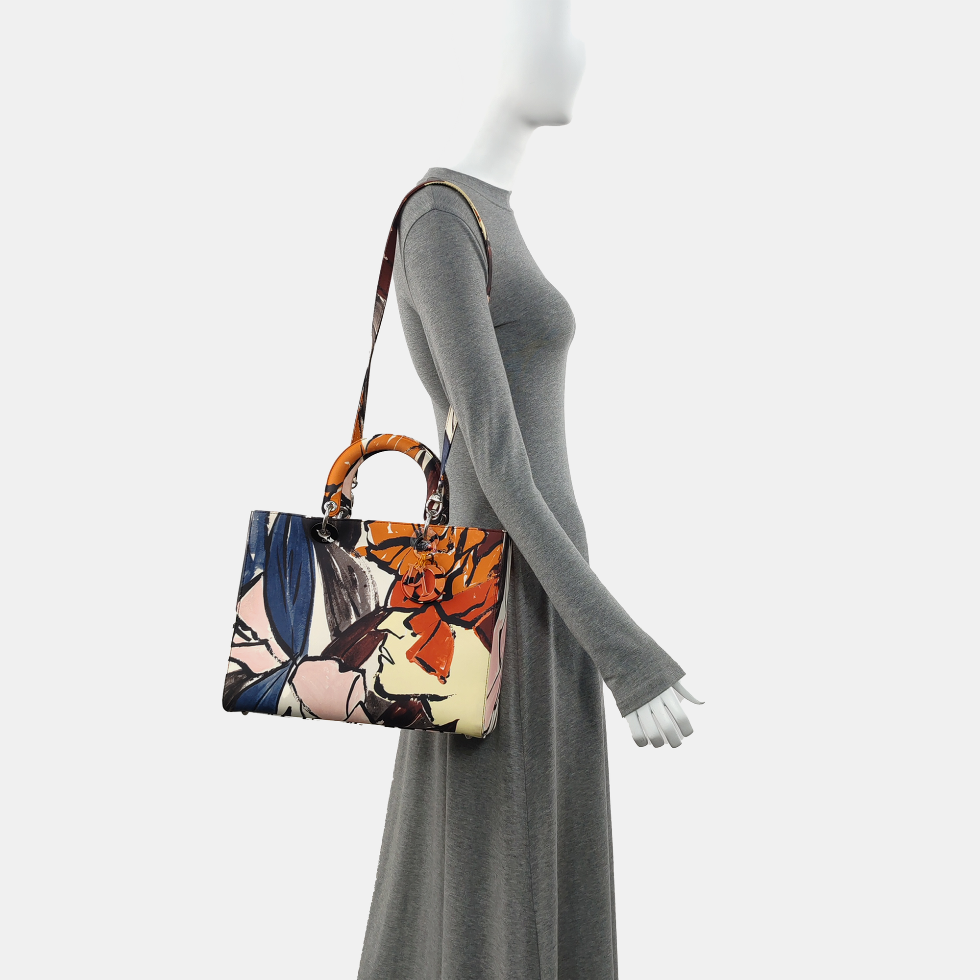 Lady Dior Large Canvas Multicolor
