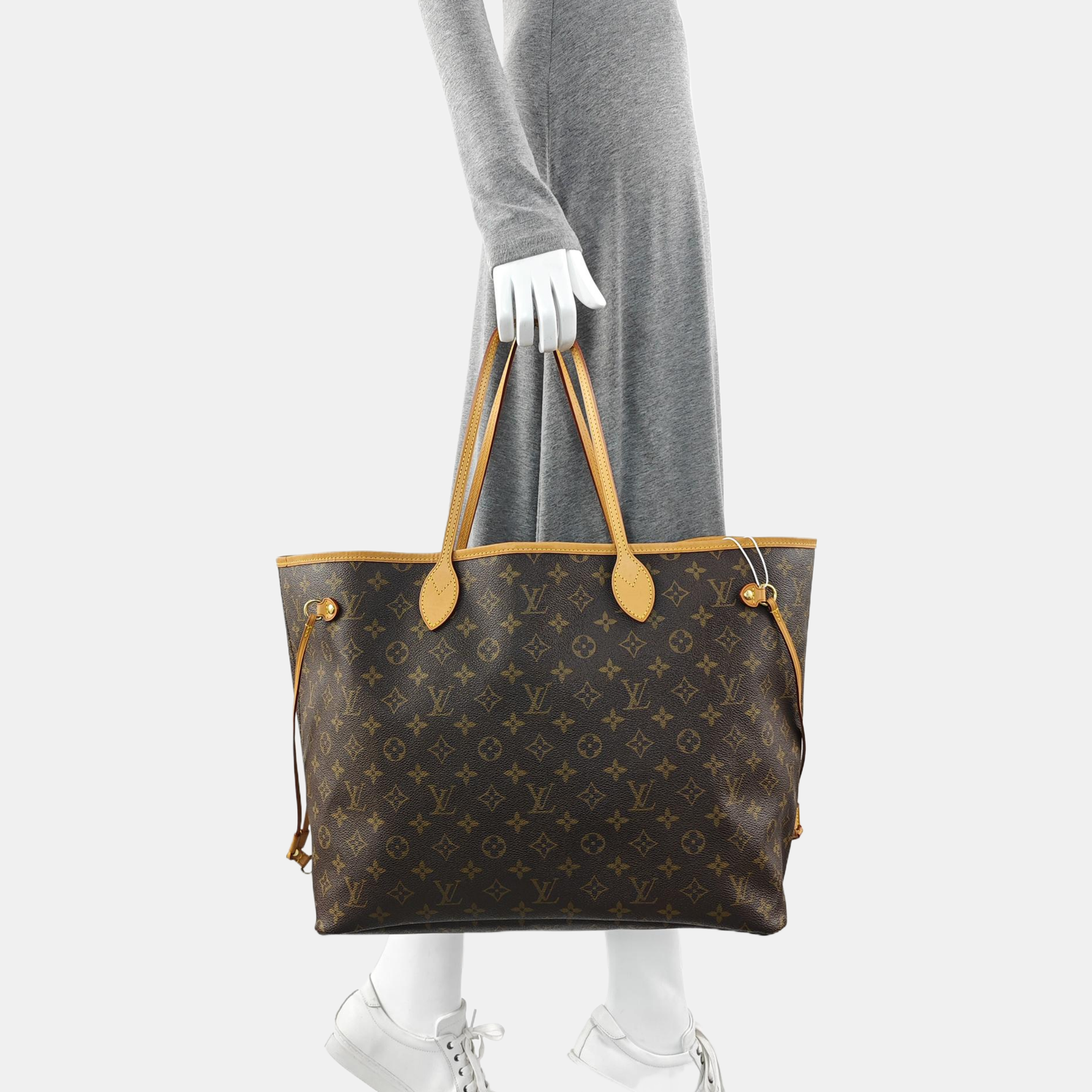 NEVERFULL GM Monogram Coated Canvas Brown