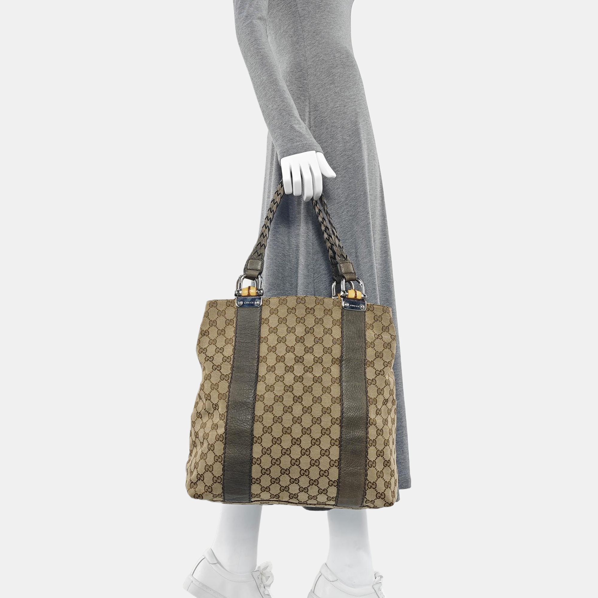 Bamboo 1947 Medium Monogram Canvas Beige