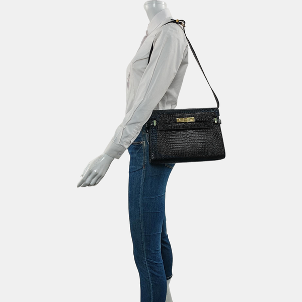 MANHATTAN Medium Calfskin Black