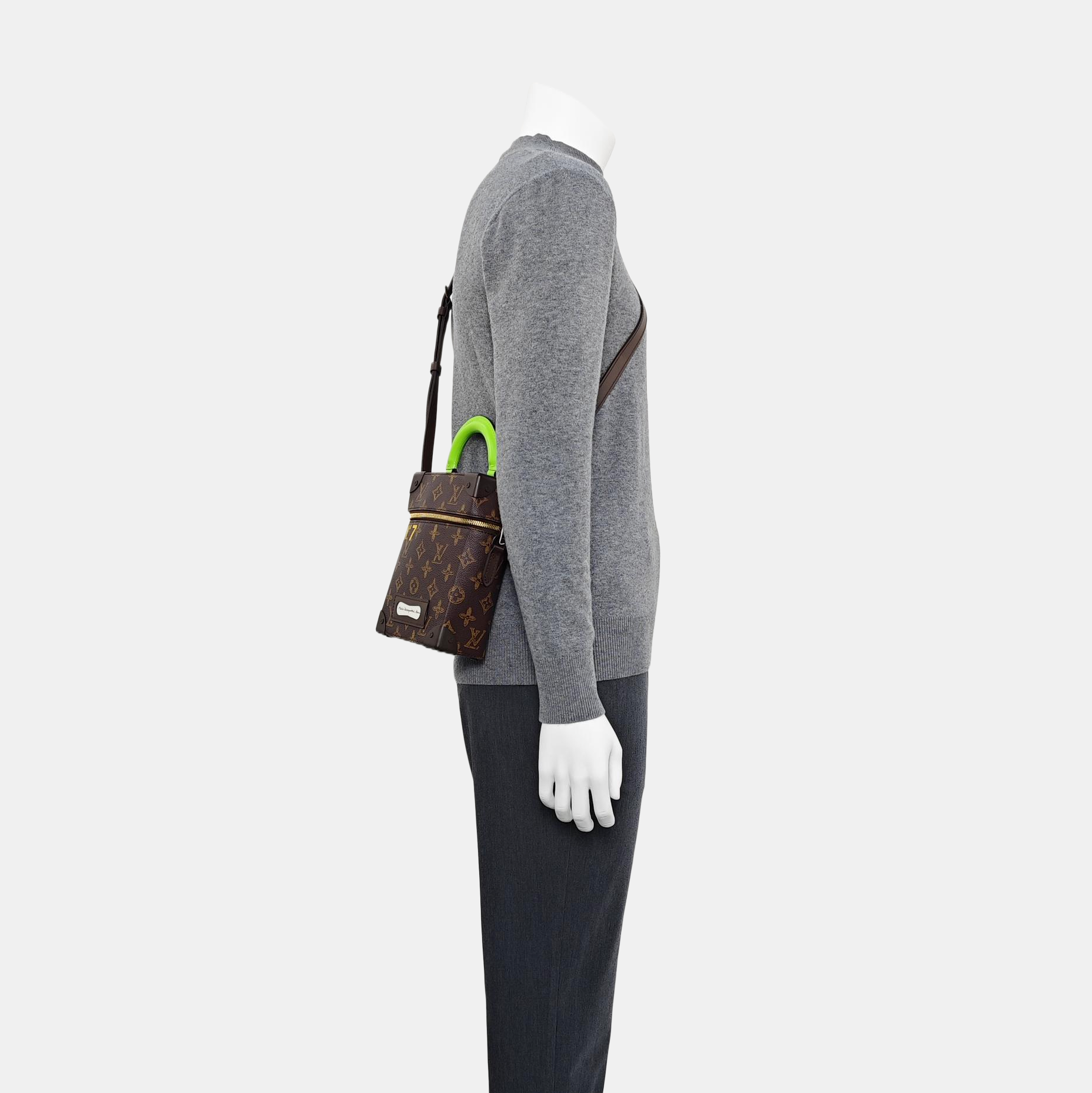 VERTICAL BOX TRUNK Monogram Coated Canvas Brown