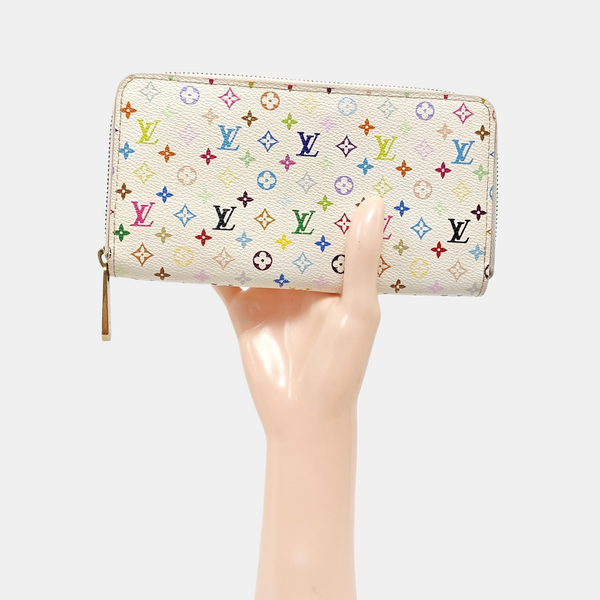 LV × TM ZIPPY Monogram Coated Canvas White Wallet