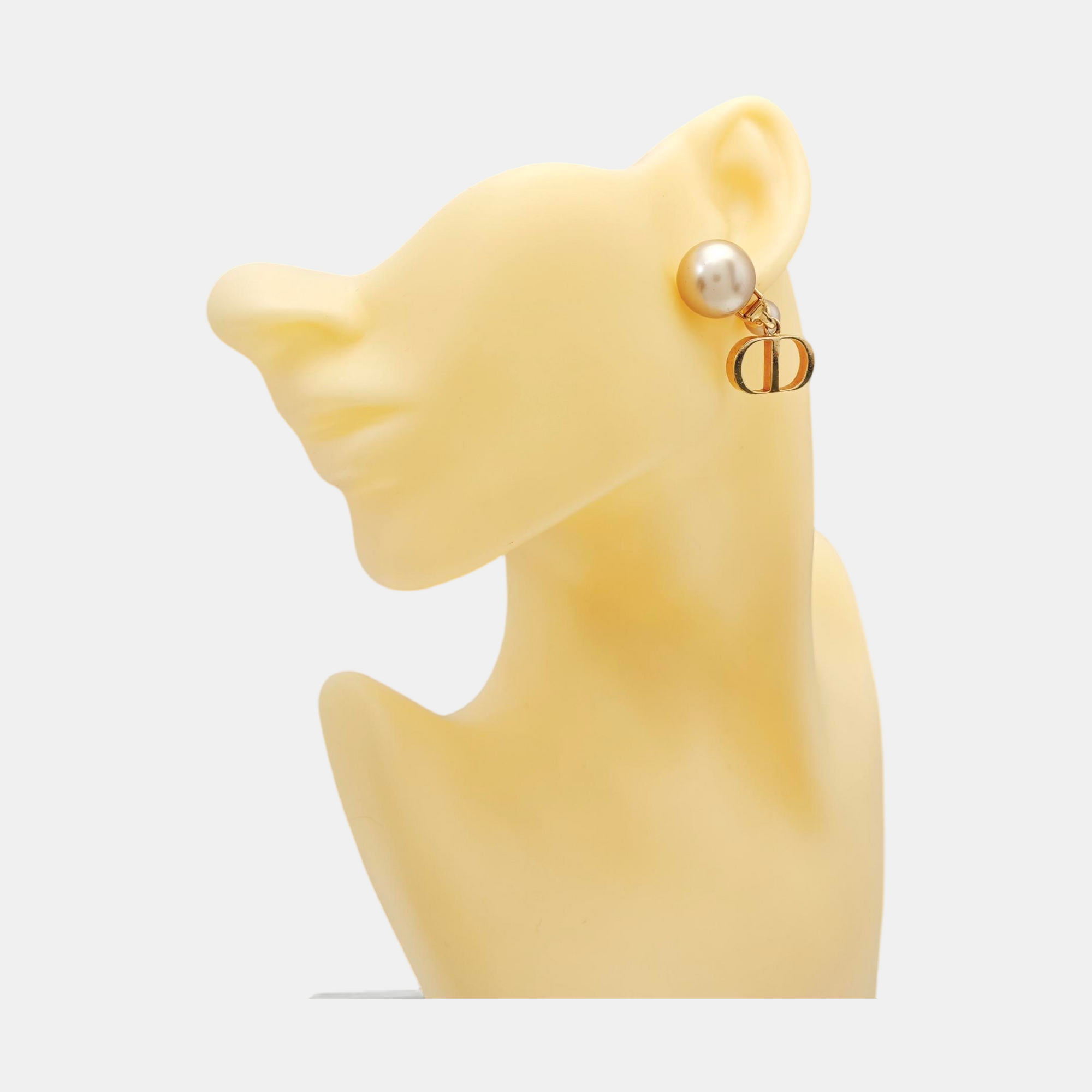 Petit CD Resin Gold Clip On Earrings