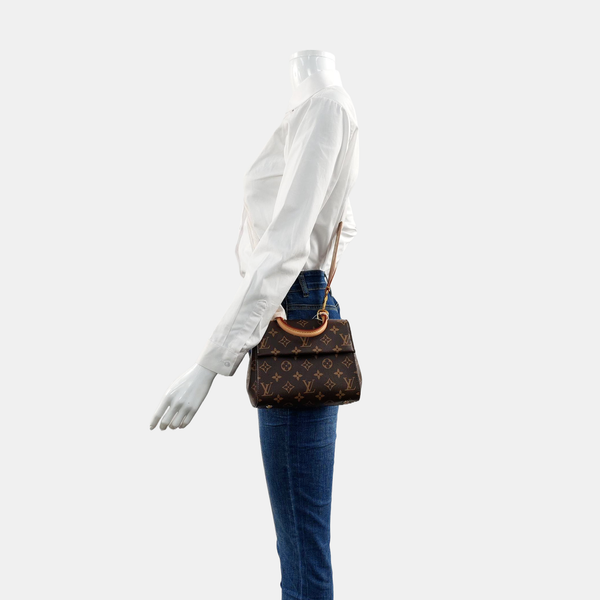CLUNY PM Monogram Coated Canvas Brown