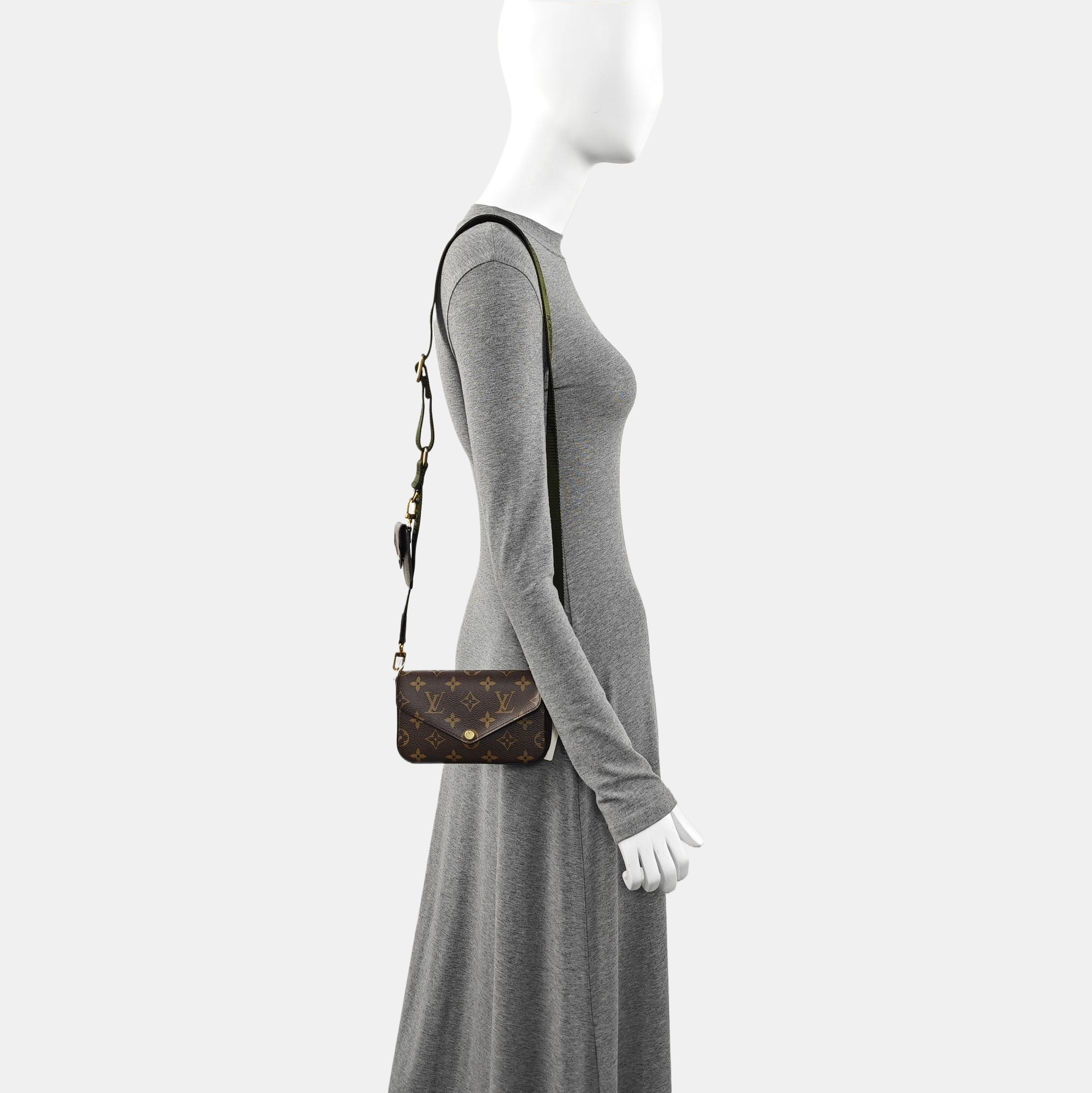 Authenticated pre-owned  FÉLICIE Monogram Coated Canvas Brown - Crossbody Bag at Looply