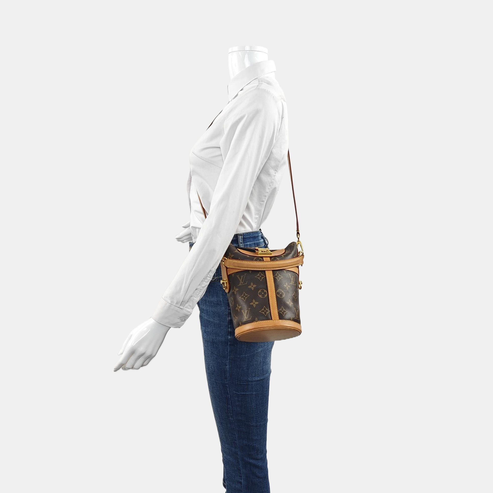 DUFFLE Monogram Coated Canvas Brown