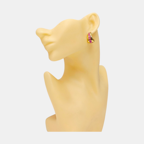 Dior Code Metal Gold Stud Earrings