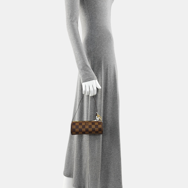 PAPILLON Mini Damier Ebene Coated Canvas Brown