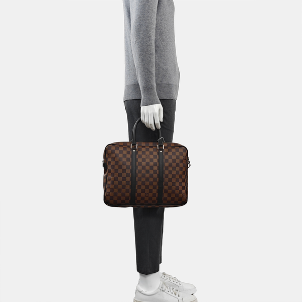 PORTE-DOCUMENTS PM Damier Ebene Coated Canvas Brown
