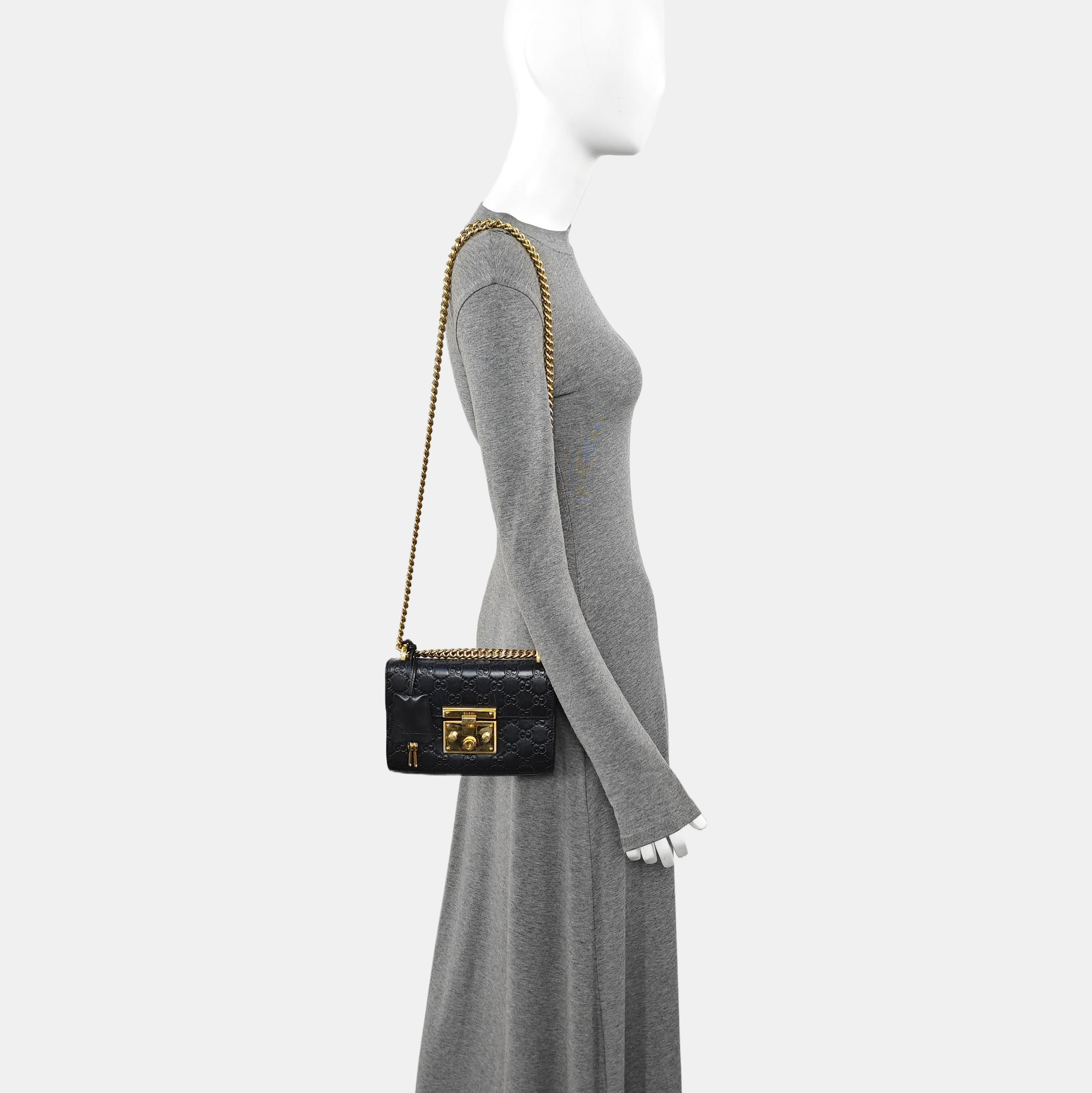 Padlock Small Monogram Calfskin Black