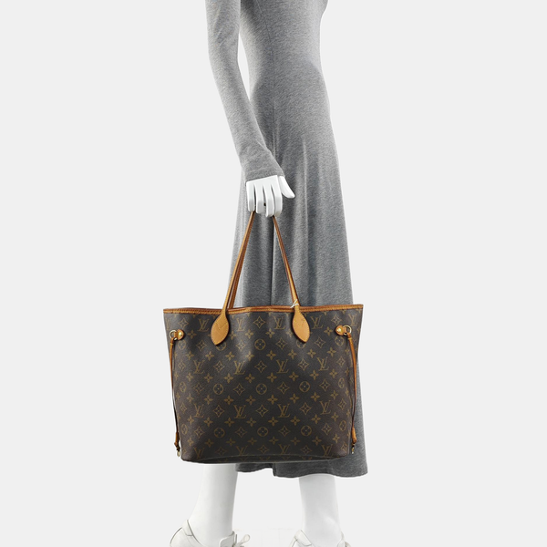 NEVERFULL MM Monogram Coated Canvas Brown