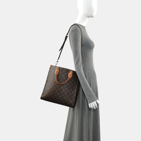 SAC PLAT MM Monogram Coated Canvas Brown