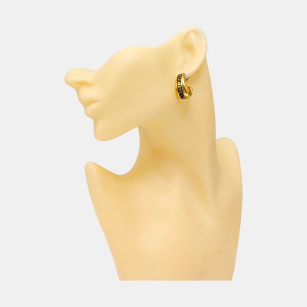 Dior Code Metal Gold Stud Earrings