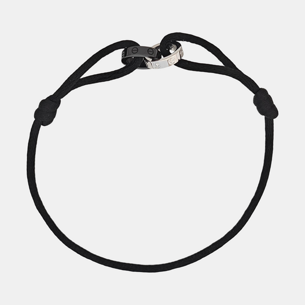 LOVE Fabric Black Bracelet