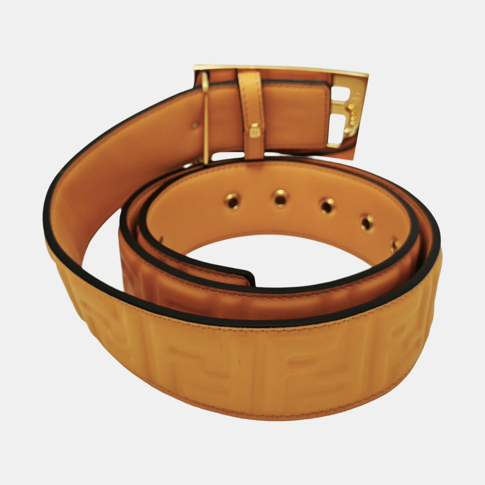 Leather Belt Yellow