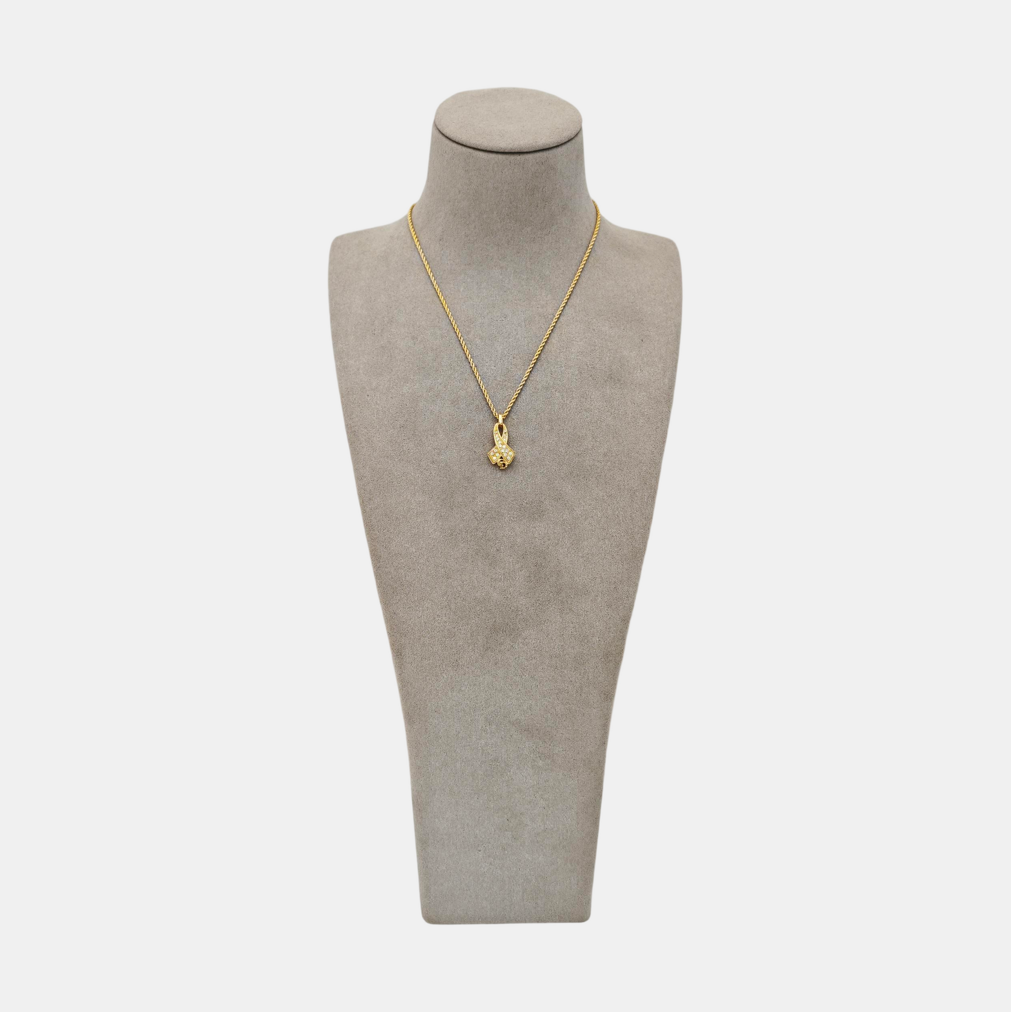Twist Round Metal Gold Necklace