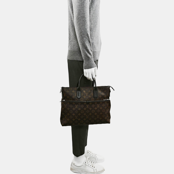 7 DAYS A WEEK Damier Ebene Coated Canvas Brown