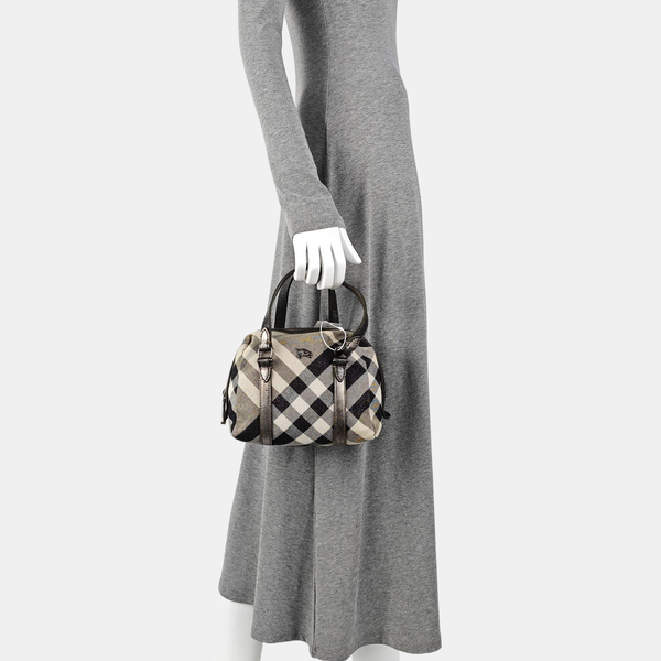 Canvas Top Handle Bag Gray