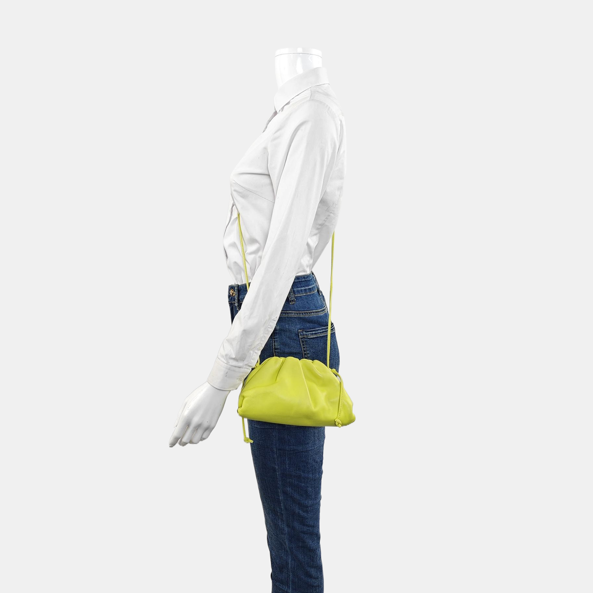 Authenticated pre-owned  The Pouch Mini Calfskin Green - Shoulder Bag at Looply