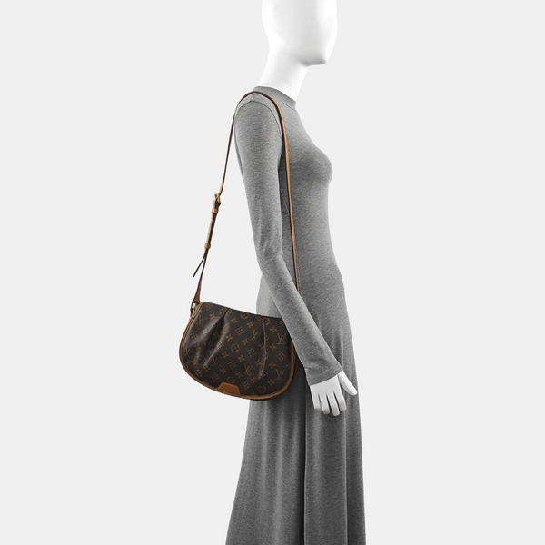 MENILMONTANT PM Monogram Coated Canvas Brown