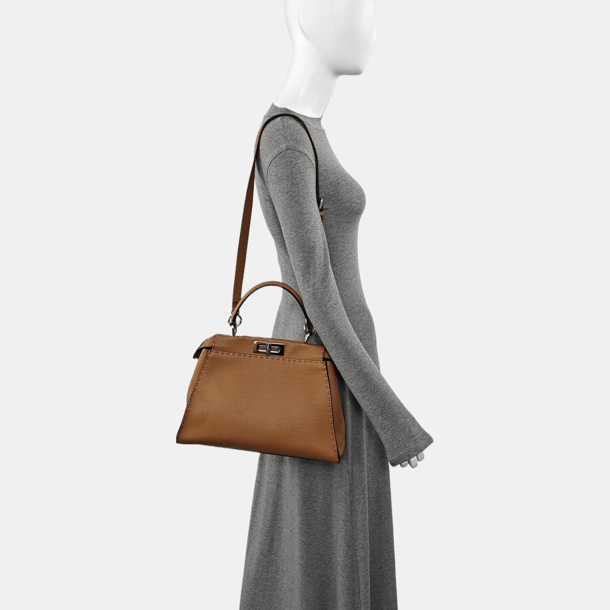 Peekaboo Medium Calfskin Brown