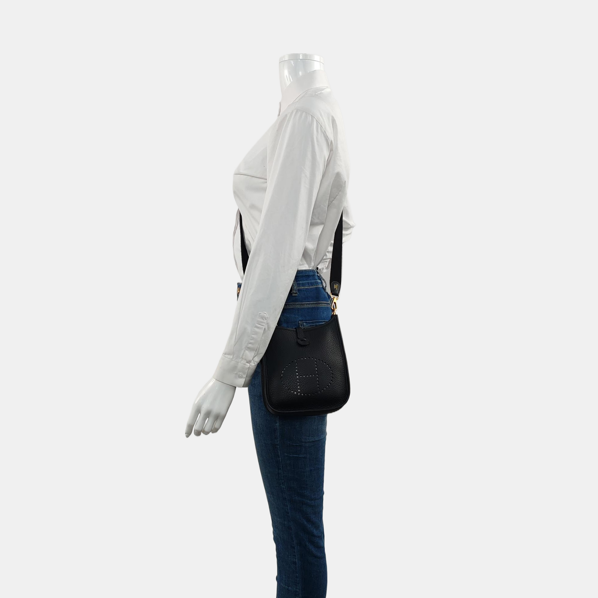 Authenticated pre-owned  Evelyne TPM Clemence Black - Shoulder Bag at Looply
