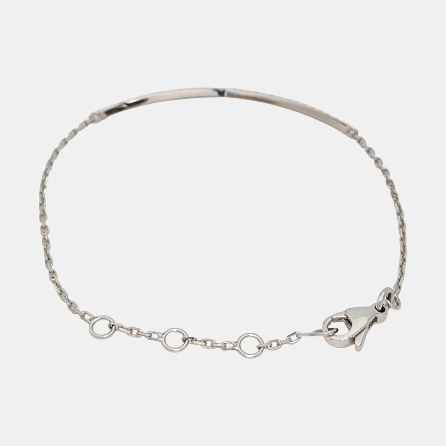 18k White Gold Silver Bracelet