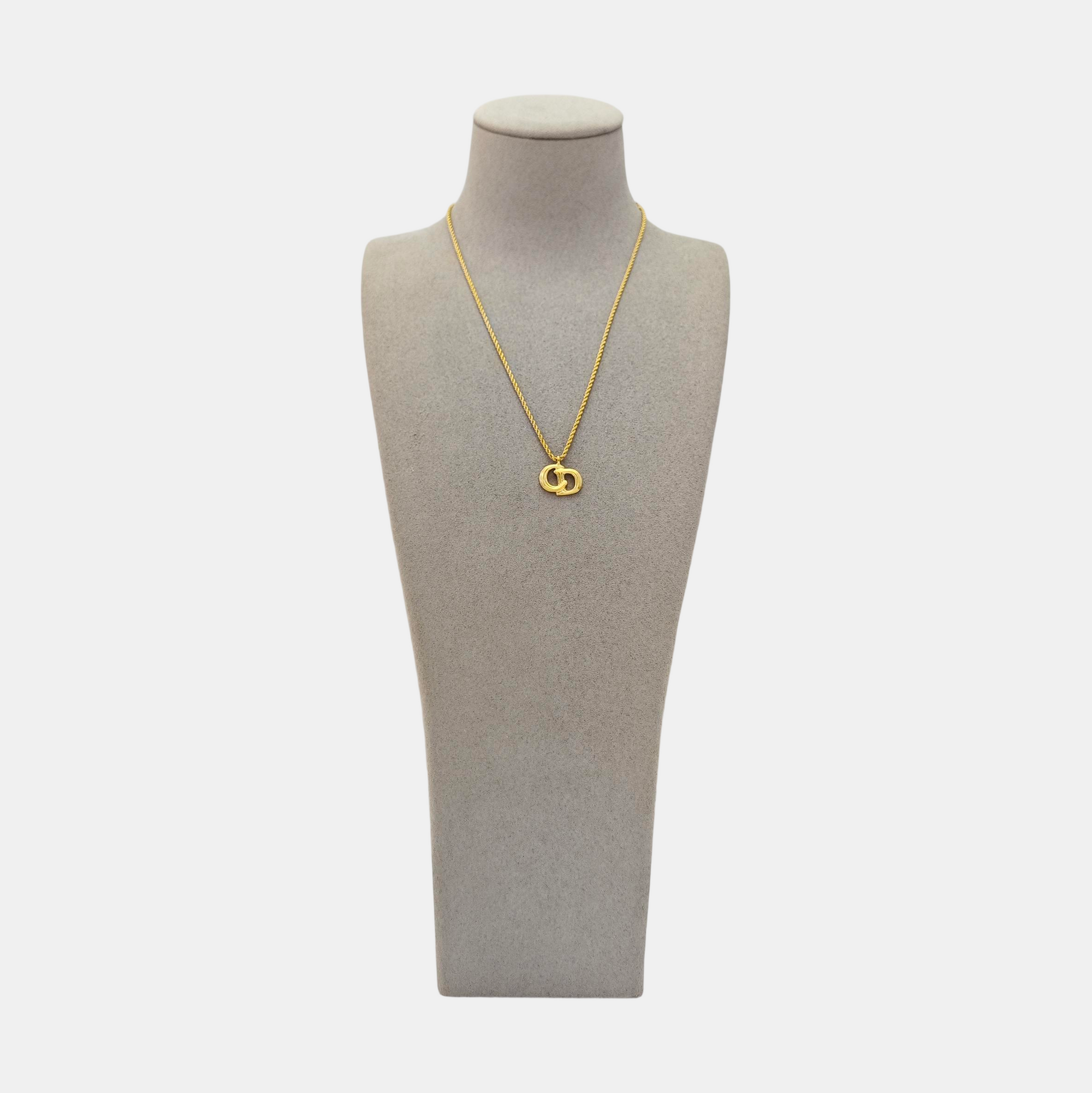 Twist Round Metal Gold Necklace