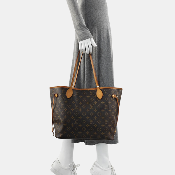 NEVERFULL MM Monogram Coated Canvas Brown