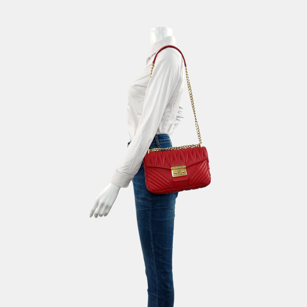 Miu Confidential Quilted Lambskin Red